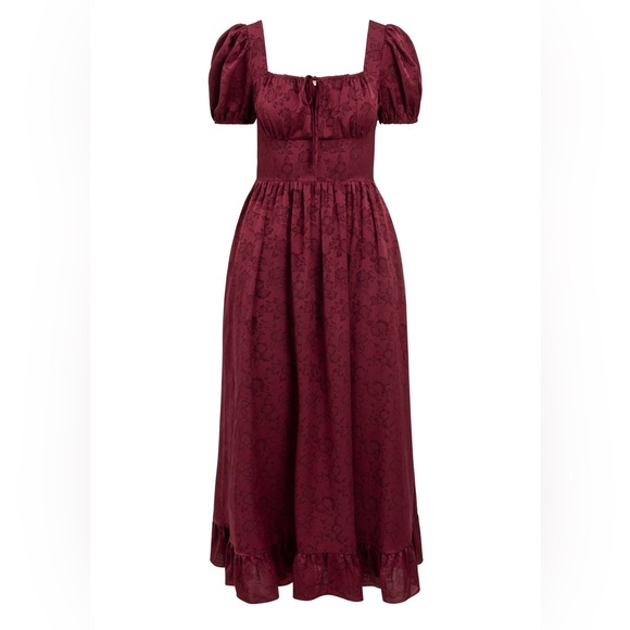 Ivy City Dresses & Skirts - Women's Burgundy Floral Maxi Dress M